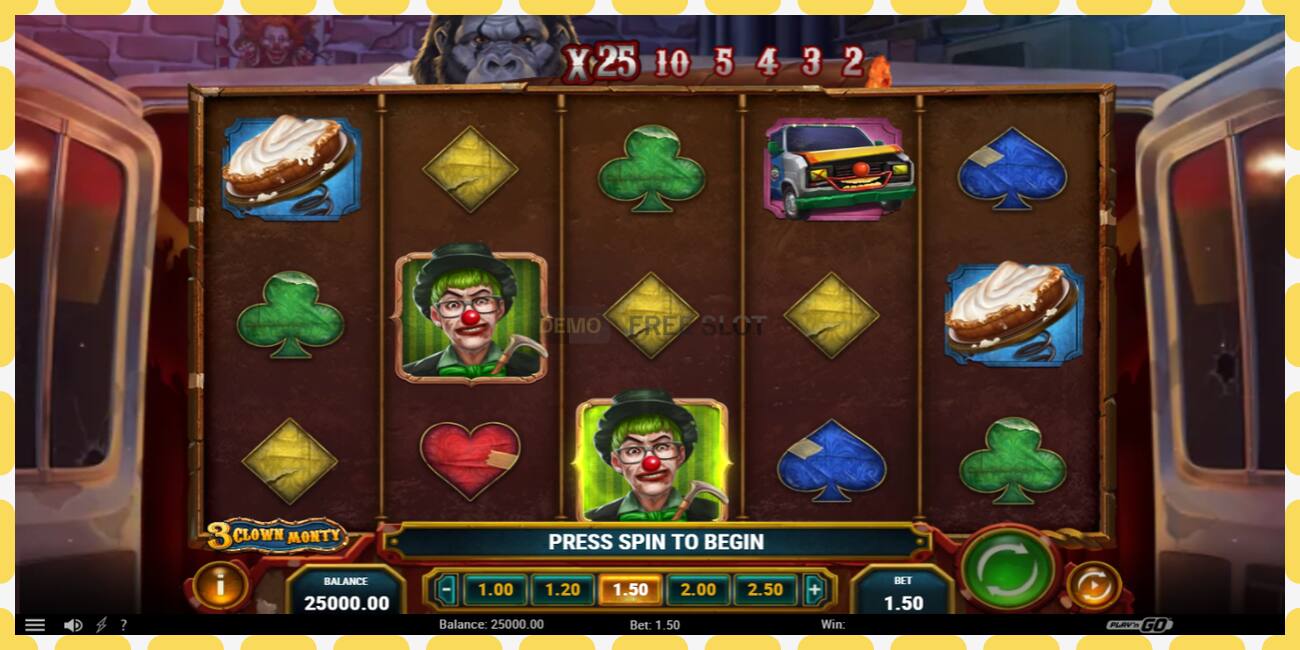 Demo slot 3 Clown Monty free and without registration, picture - 1