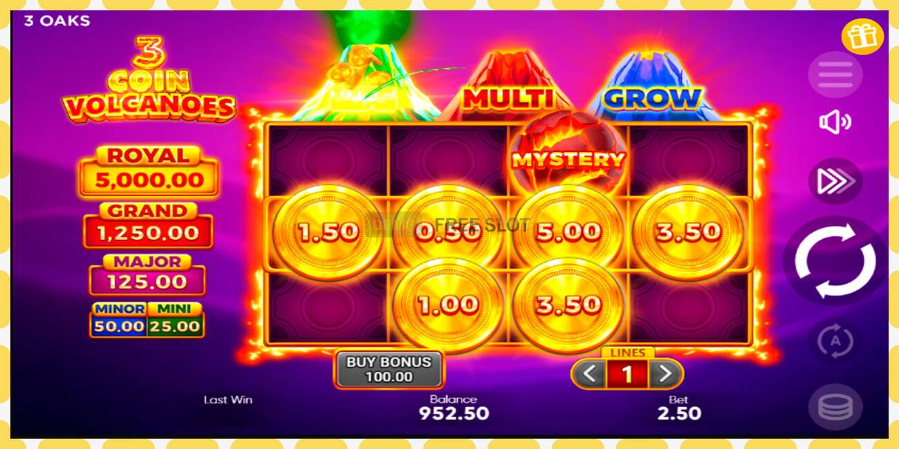 Demo slot 3 Coin Volcanoes free and without registration, picture - 1