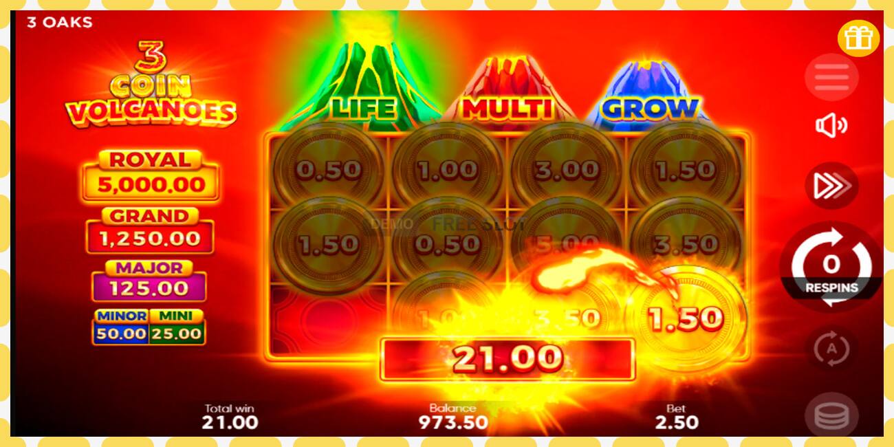 Demo slot 3 Coin Volcanoes free and without registration, picture - 1