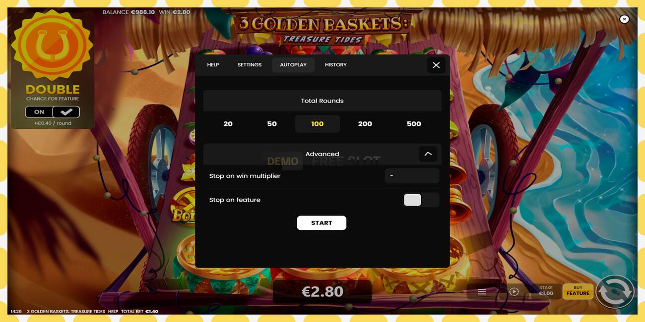 Demo slot 3 Golden Baskets: Treasure Tides free and without registration, picture - 1