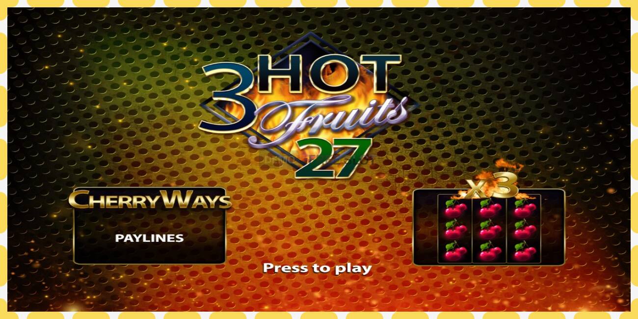 Demo slot 3 Hot Fruits 27 free and without registration, picture - 1