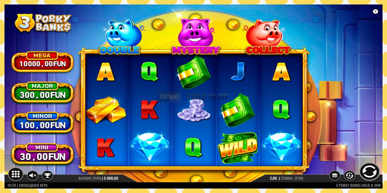 Demo slot 3 Porky Banks free and without registration, picture - 1