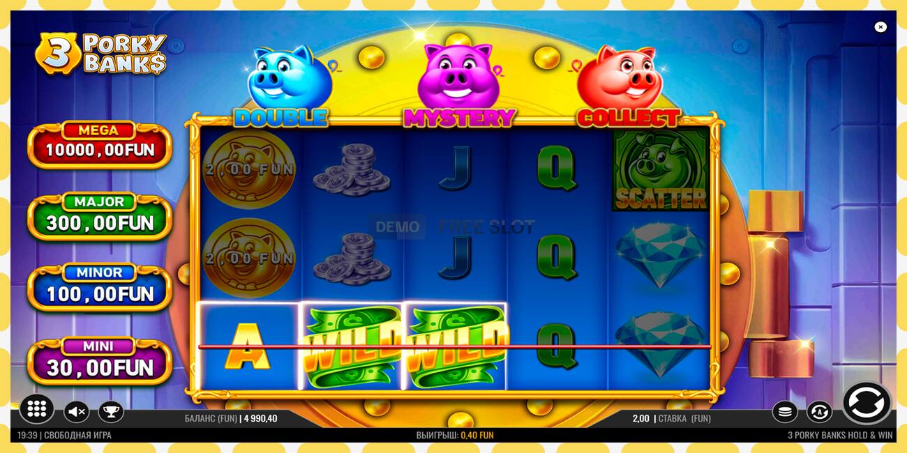 Demo slot 3 Porky Banks free and without registration, picture - 1