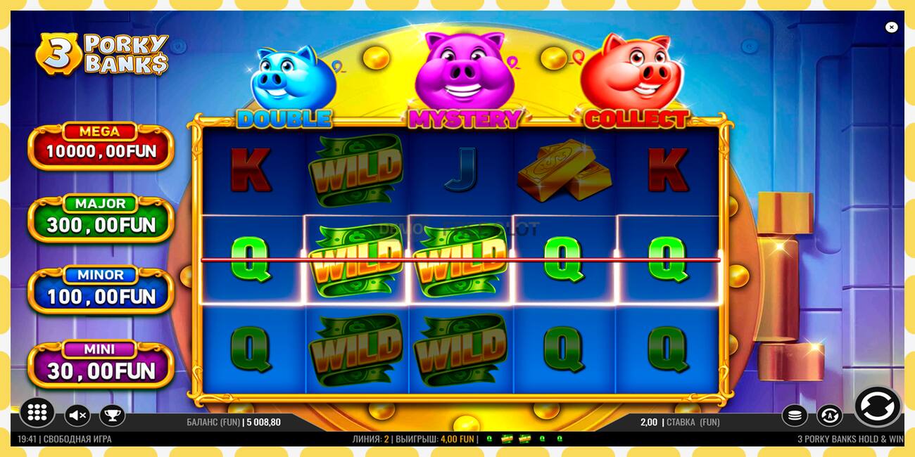 Demo slot 3 Porky Banks free and without registration, picture - 1