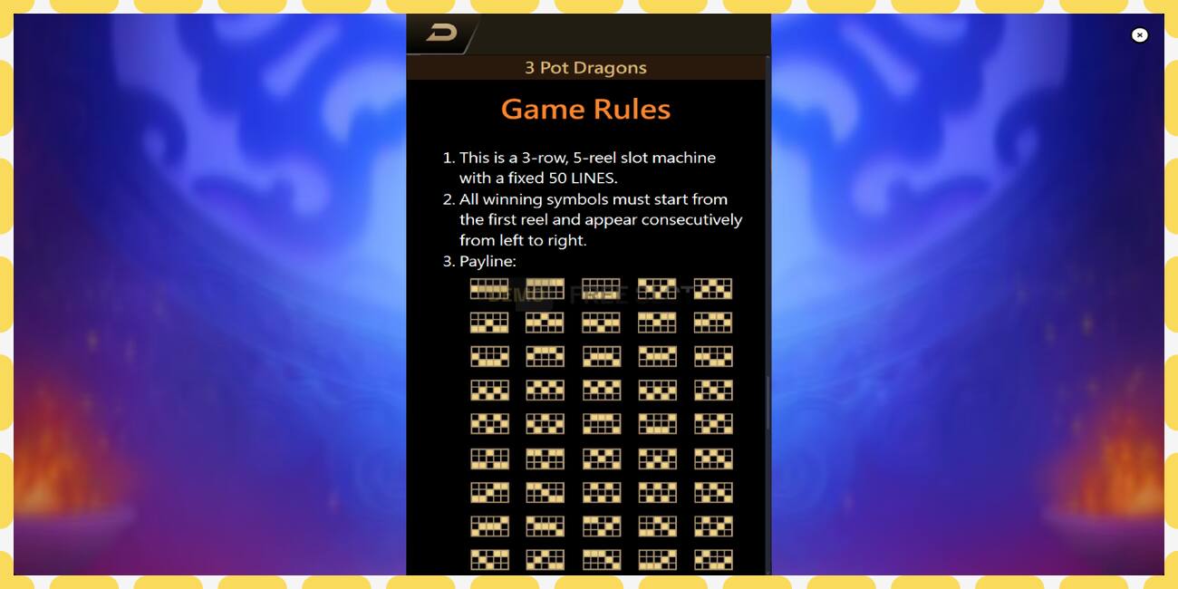 Demo slot 3 Pot Dragons free and without registration, picture - 1