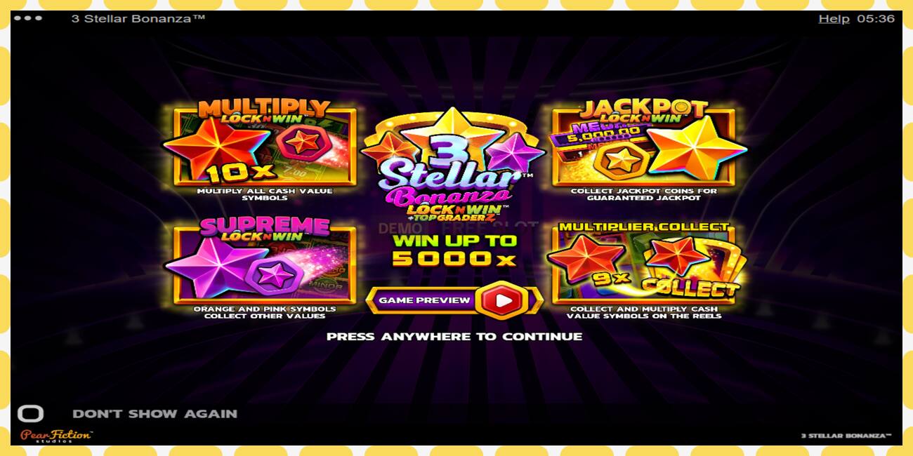 Demo slot 3 Stellar Bonanza free and without registration, picture - 1