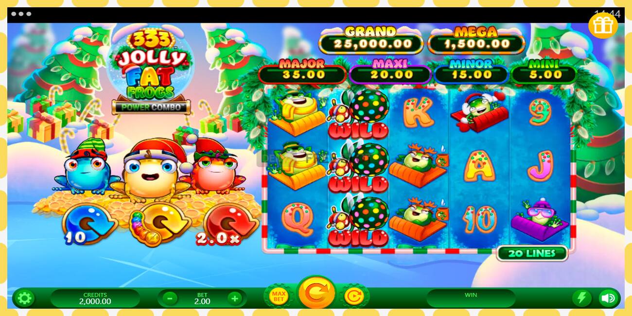 Demo slot 333 Jolly Fat Frogs Power Combo නොමිලේ සහ ලියාපදිංචියකින් තොරව, පින්තූරය - 1