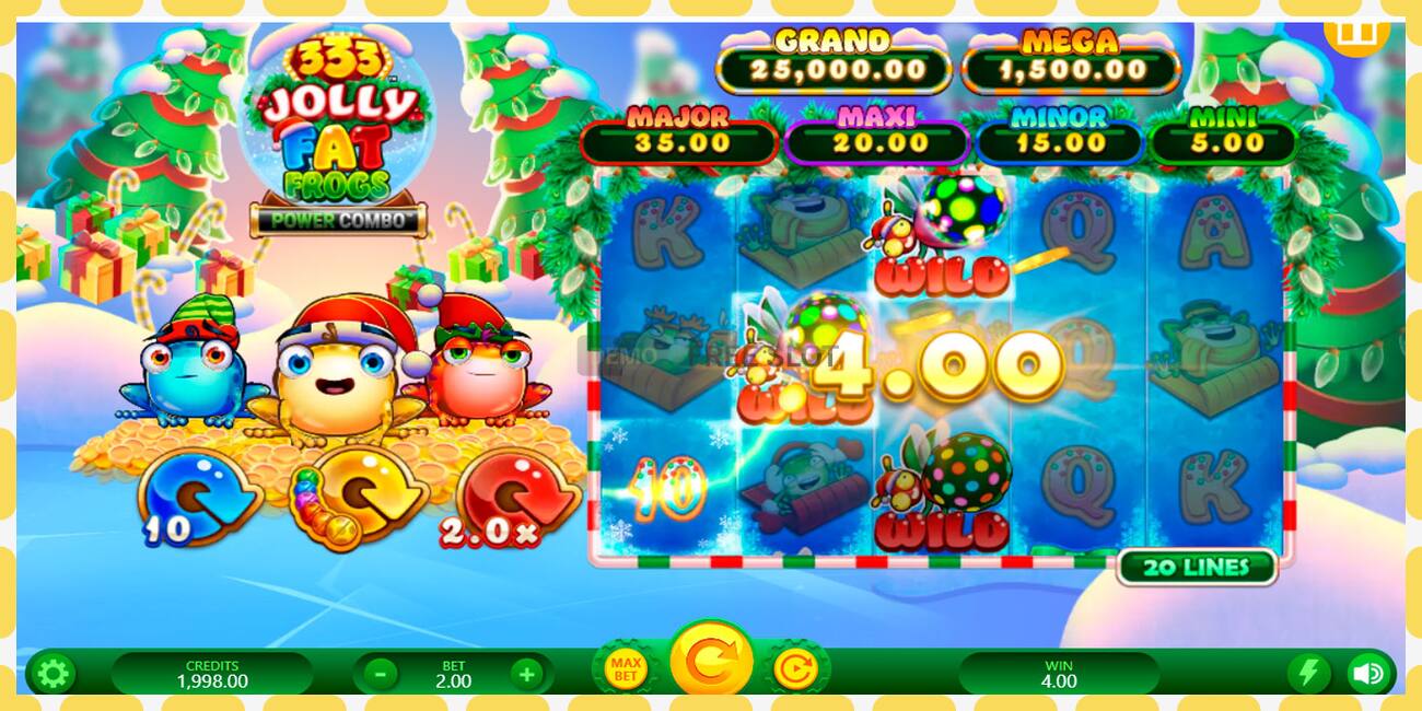 Demo slot 333 Jolly Fat Frogs Power Combo නොමිලේ සහ ලියාපදිංචියකින් තොරව, පින්තූරය - 1