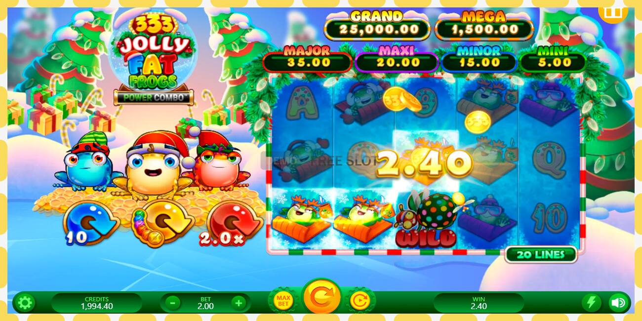 Demo slot 333 Jolly Fat Frogs Power Combo නොමිලේ සහ ලියාපදිංචියකින් තොරව, පින්තූරය - 1