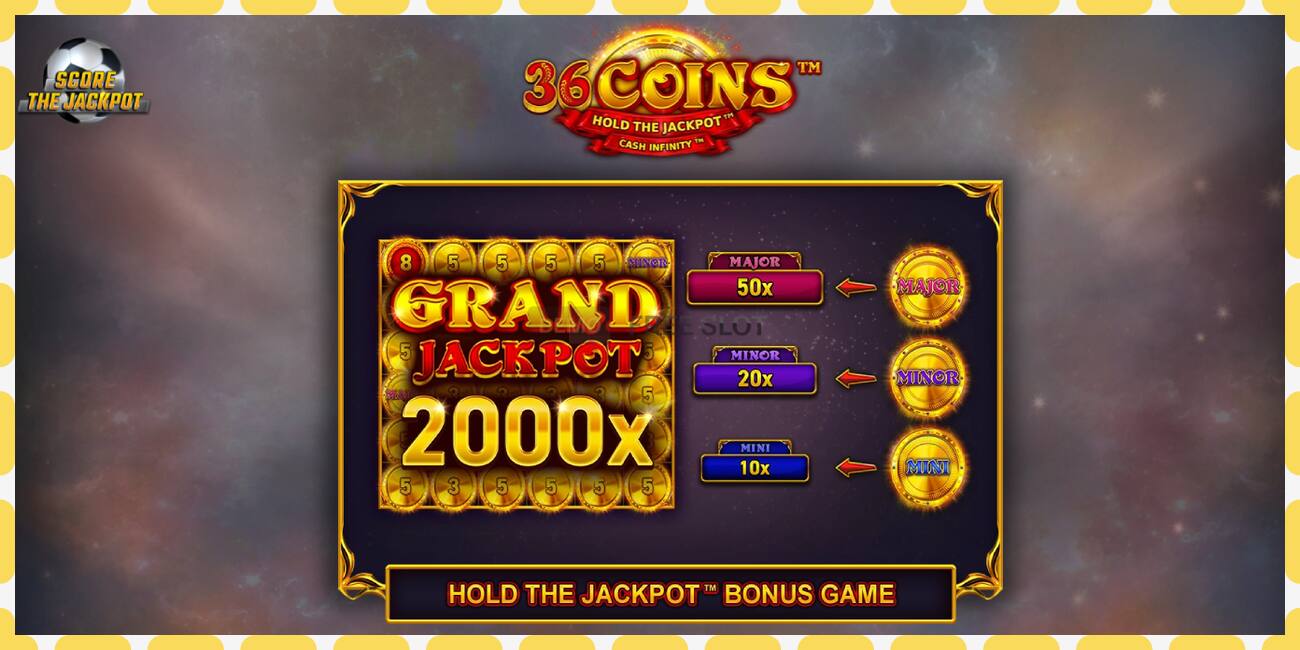 Demo slot 36 Coins Score The Jackpot free and without registration, picture - 1