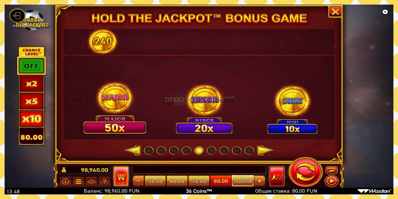 Demo slot 36 Coins Score The Jackpot free and without registration, picture - 1