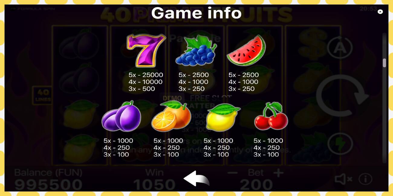 Demo slot 40 Prime Fruits free and without registration, picture - 1