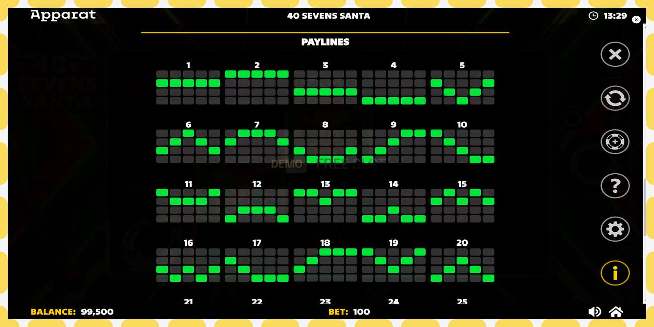 Демо слот 40 Sevens Santa безкоштовно та без реєстрації, малюнок - 1