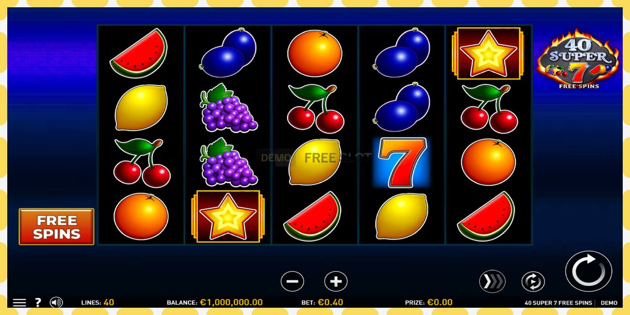 Gniazdo demonstracyjne 40 Super 7 Free Spins bezpłatnie i bez rejestracji, zdjęcie - 1