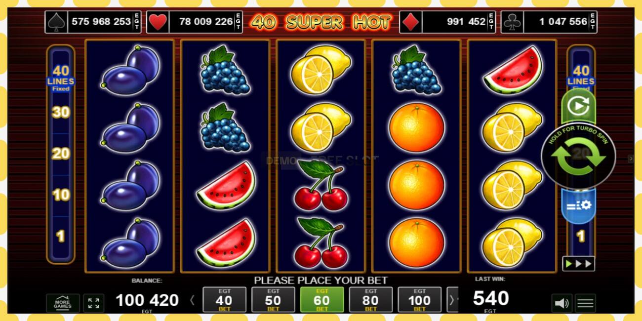 Demo slot 40 Super Hot free and without registration, picture - 1