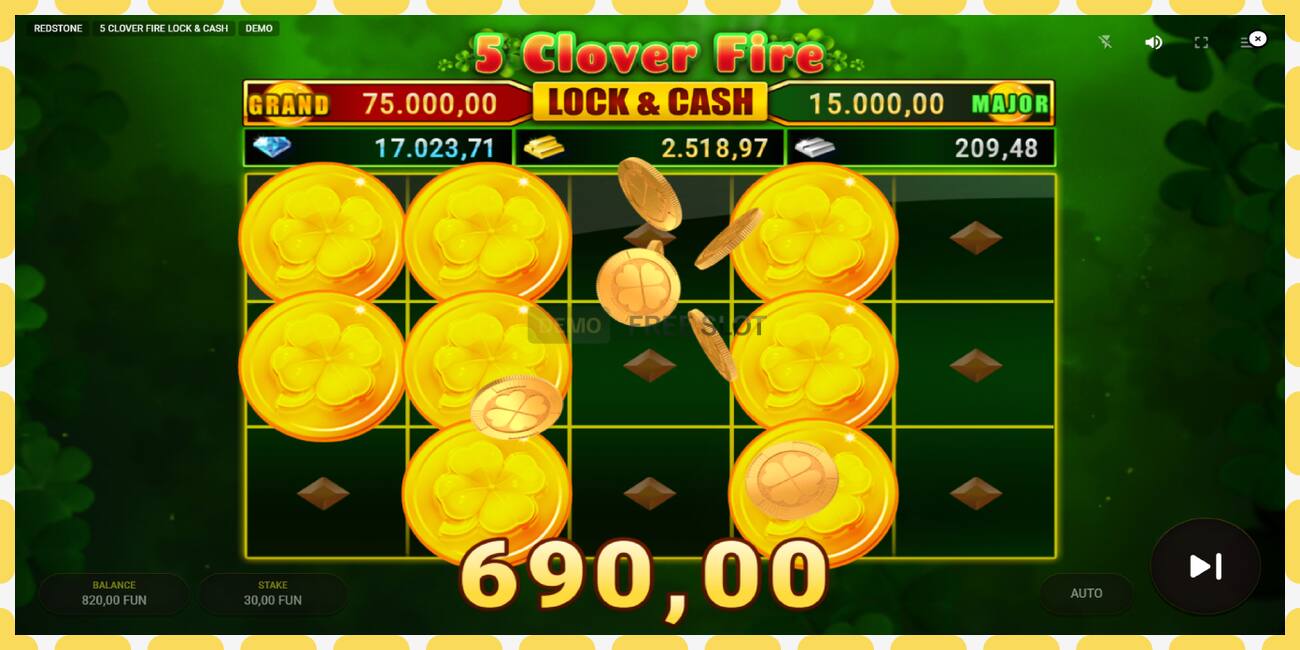 Demo-spor 5 Clover Fire Lock & Cash gratis og uten registrering, bilde - 1