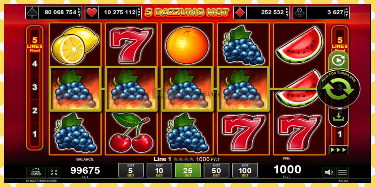 Demo slot 5 Dazzling Hot free and without registration, picture - 1