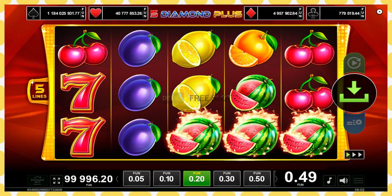 Demo slot 5 Diamond Plus free and without registration, picture - 1