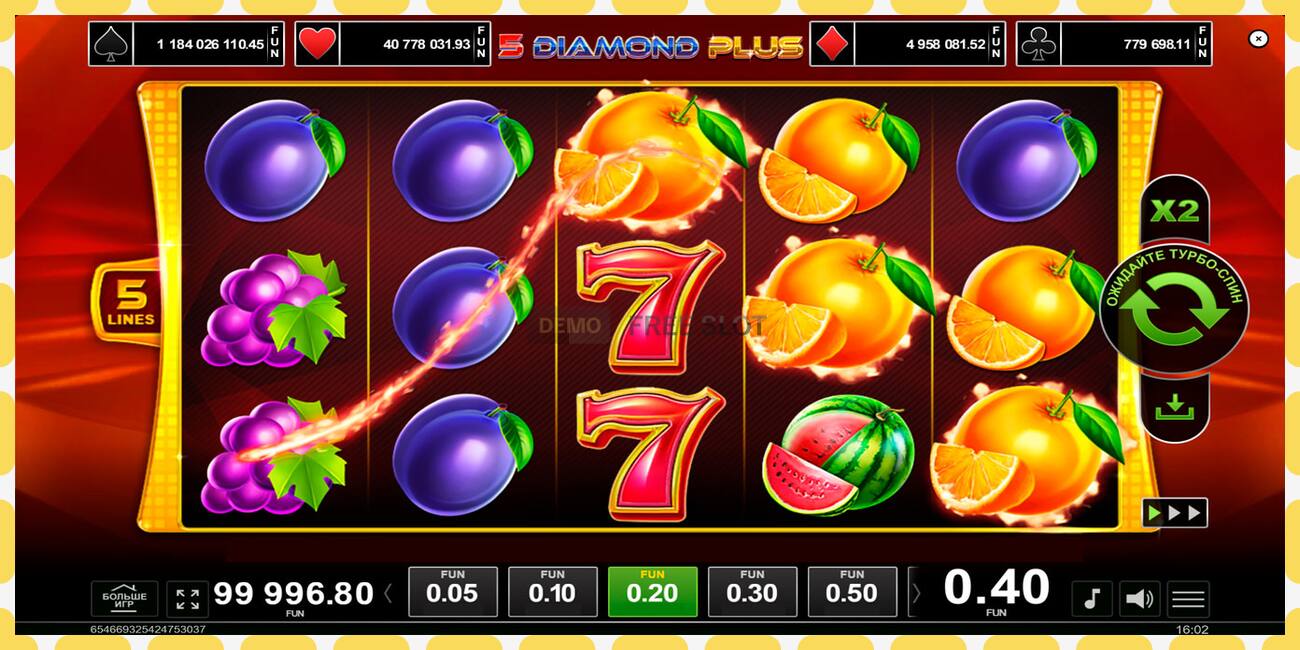 Demo slot 5 Diamond Plus free and without registration, picture - 1