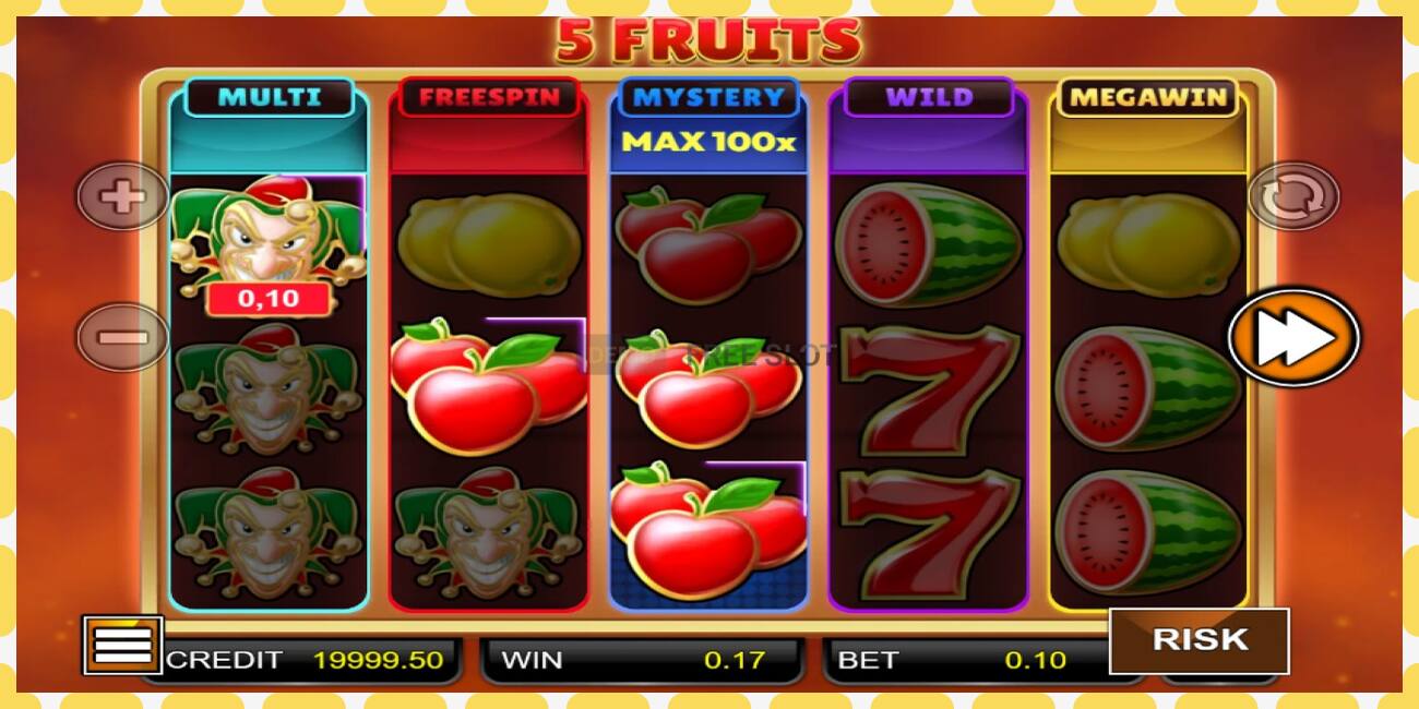 Demo-spor 5 Fruits gratis og uten registrering, bilde - 1