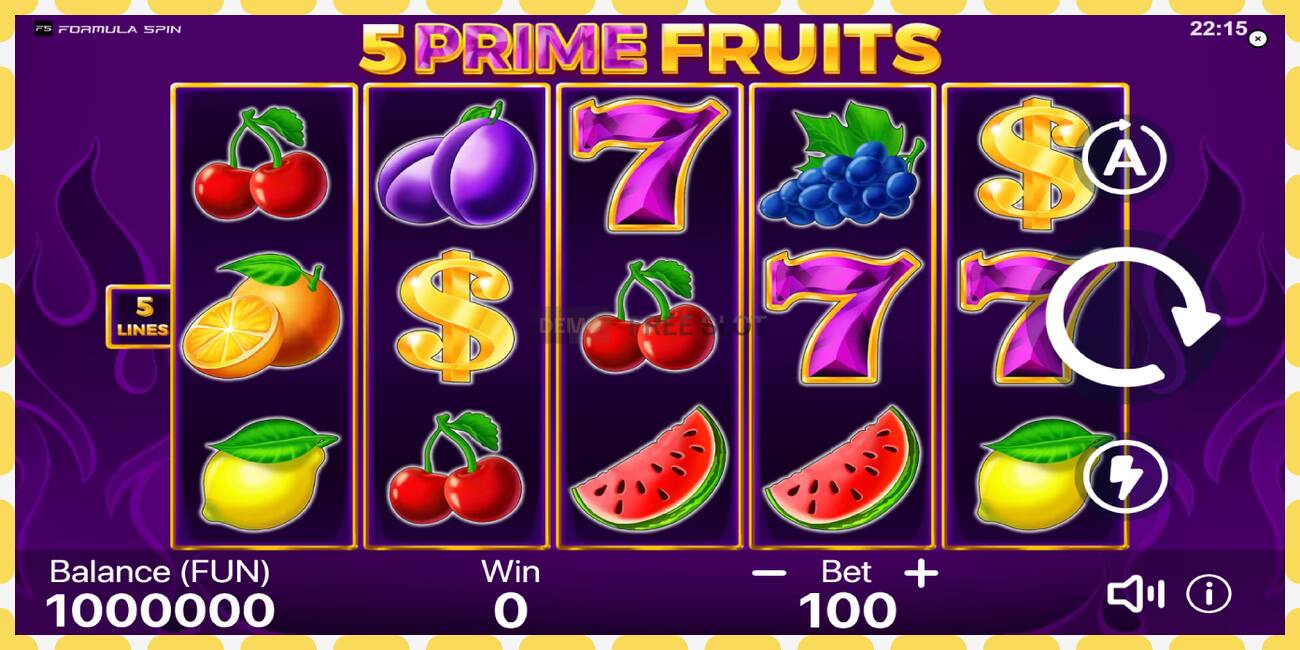 Slot për demonstrim 5 Prime Fruits falas dhe pa regjistrim, foto - 1