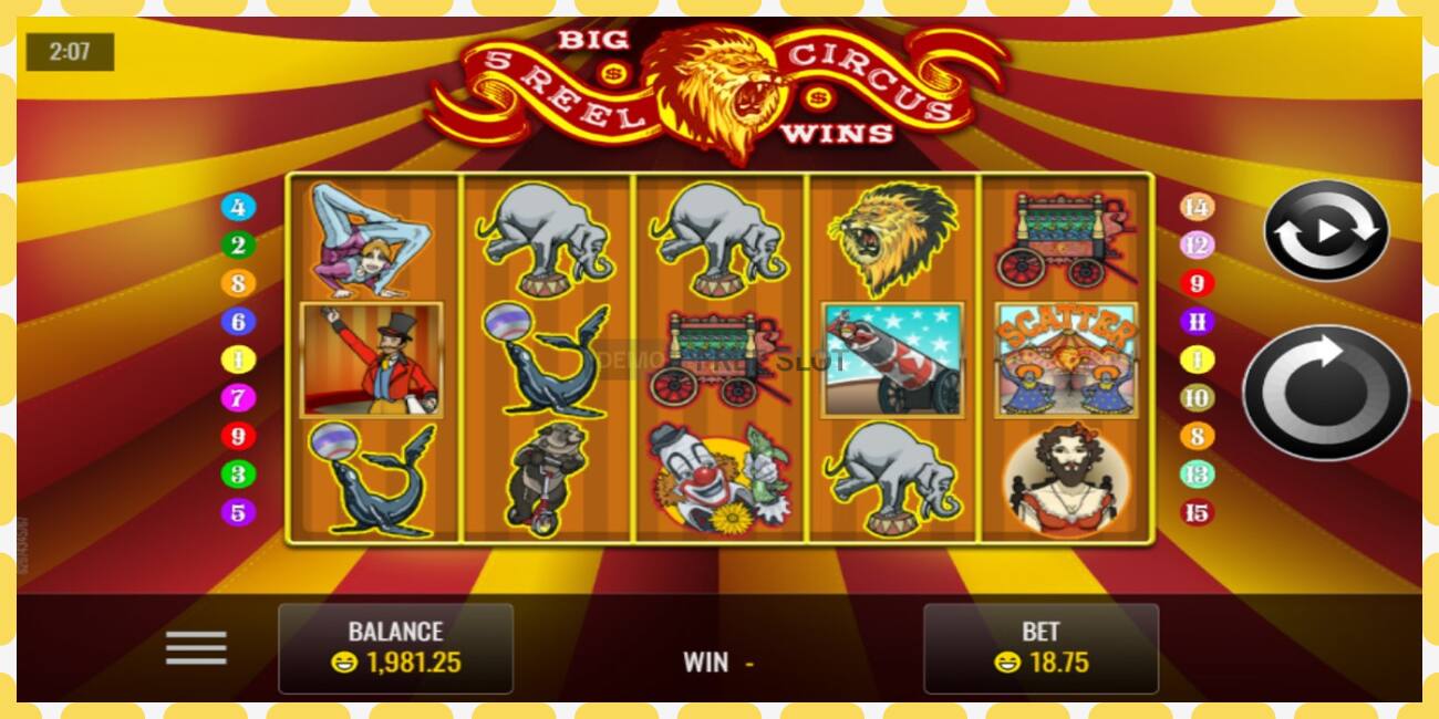 Demo slot 5 Reel Circus free and without registration, picture - 1