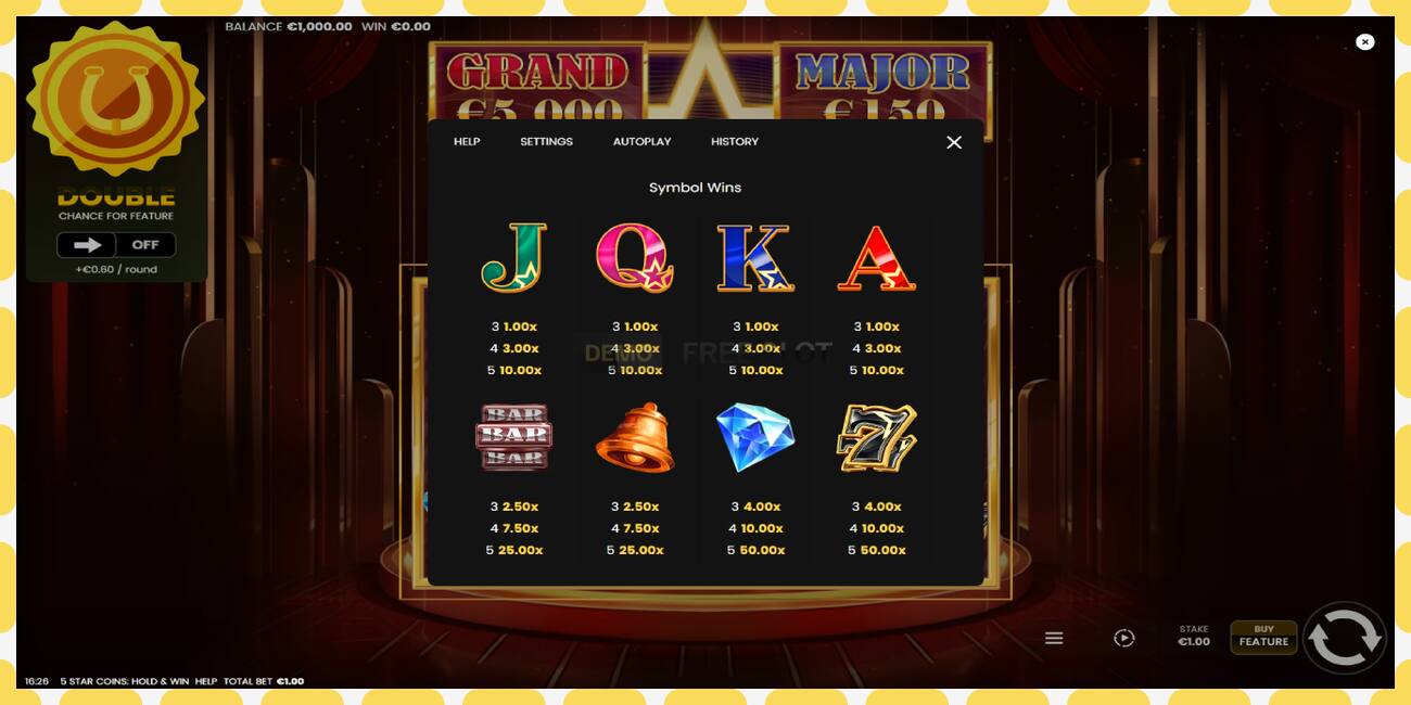 დემო სლოტი 5 Star Coins: Hold & Win უფასო და რეგისტრაციის გარეშე, სურათი - 1