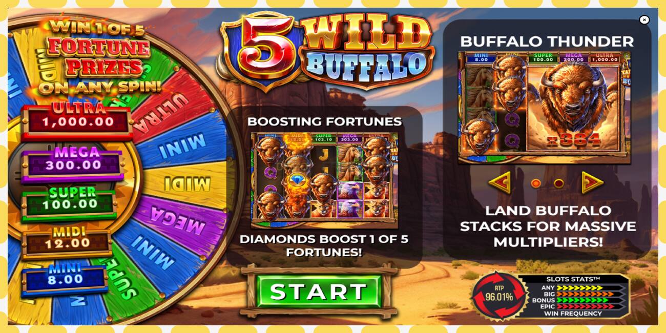 Demo slot 5 Wild Buffalo free and without registration, picture - 1