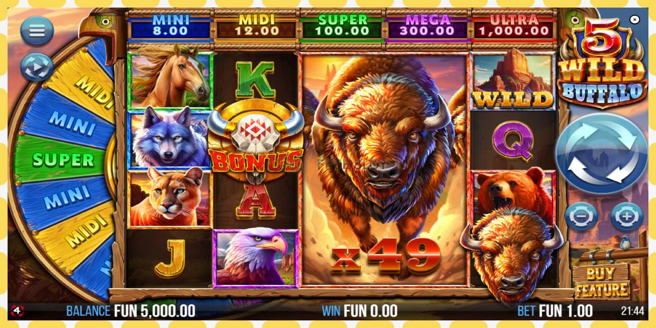 Demo slot 5 Wild Buffalo free and without registration, picture - 1