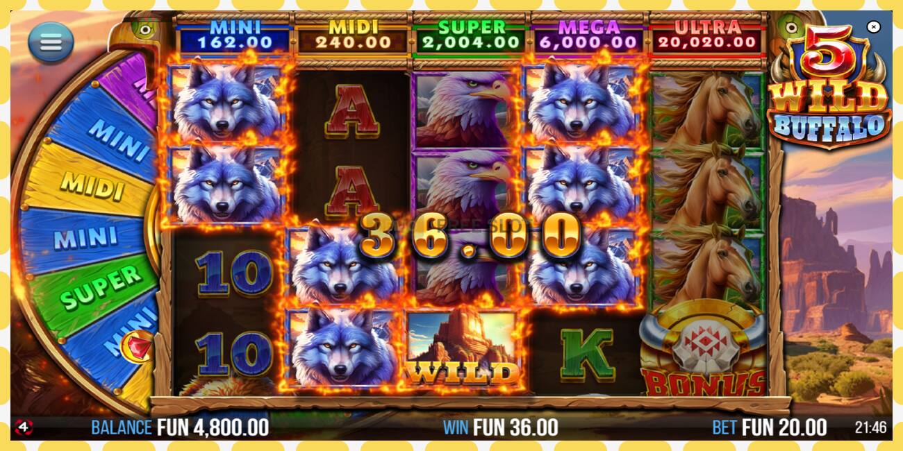 Demo slot 5 Wild Buffalo free and without registration, picture - 1