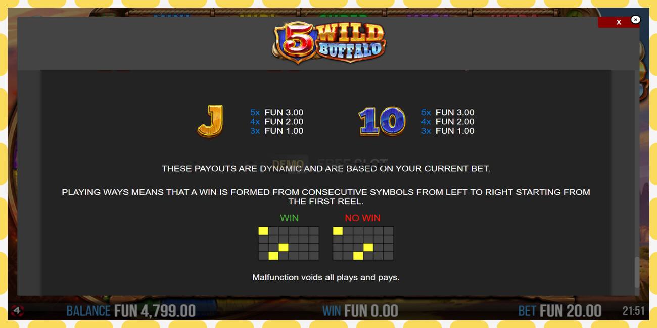 Demo slot 5 Wild Buffalo free and without registration, picture - 1