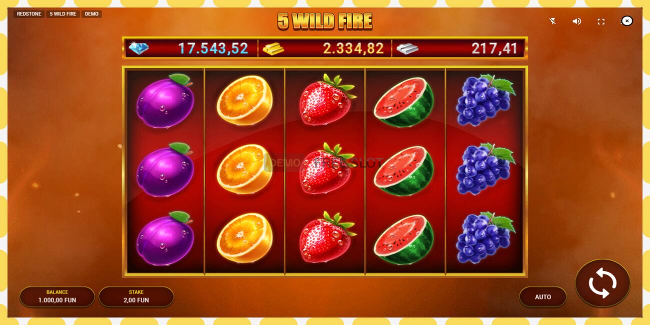 Demo slot 5 Wild Fire free and without registration, picture - 1