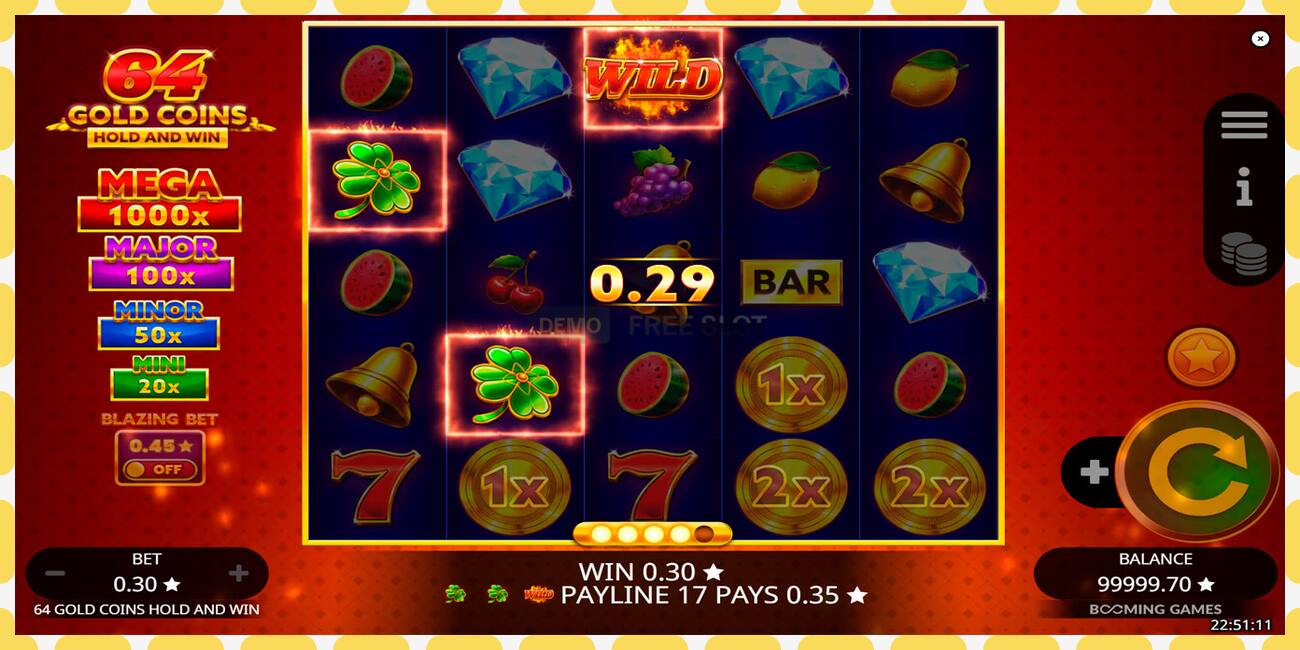 Demo slot 64 Gold Coins Hold and Win free and without registration, picture - 1