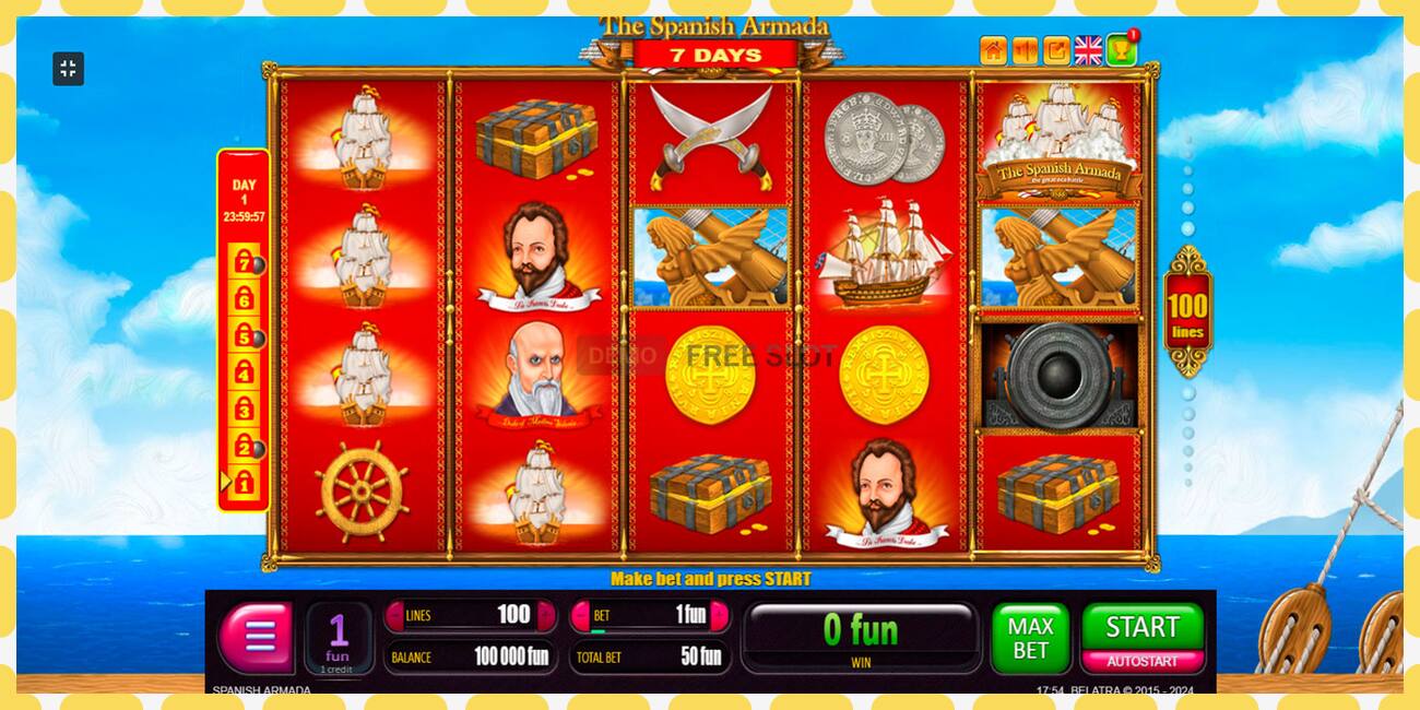 Demo slot 7 Days Spanish Armada free and without registration, picture - 1