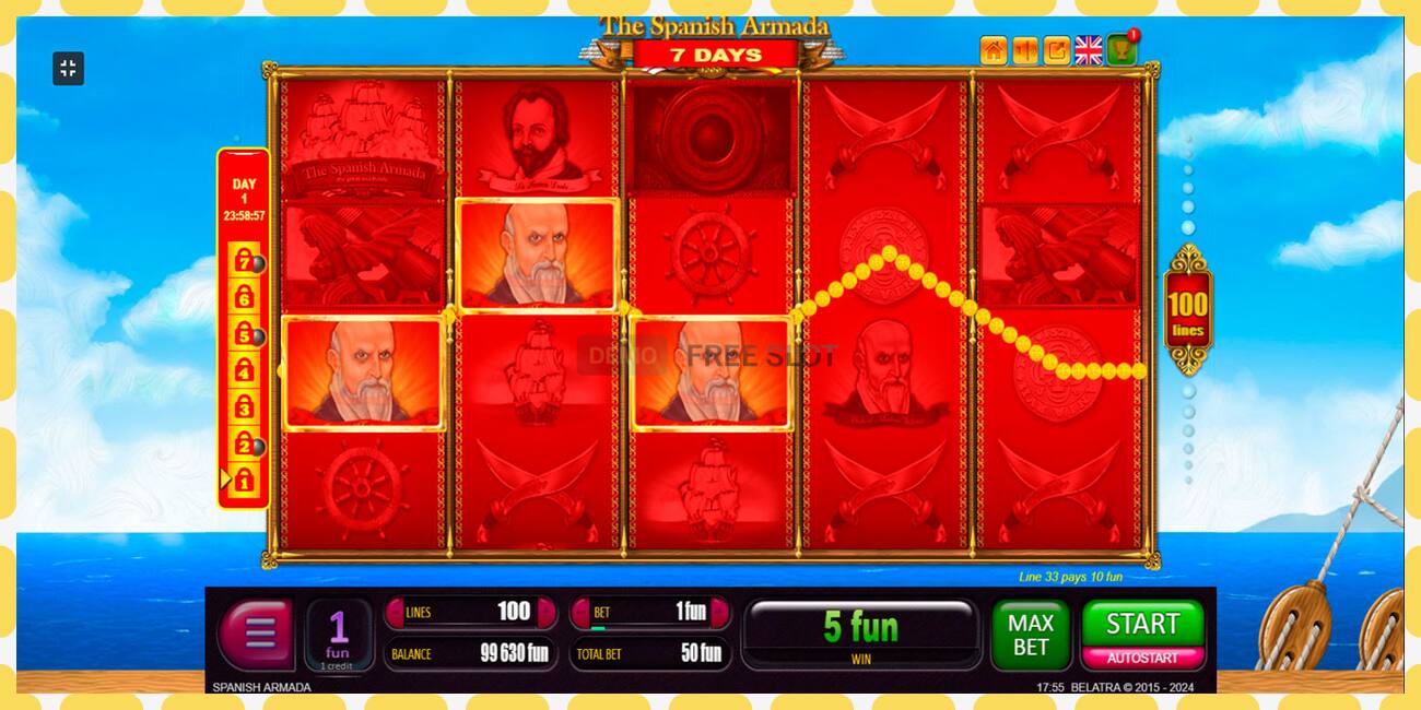 Demo slot 7 Days Spanish Armada free and without registration, picture - 1