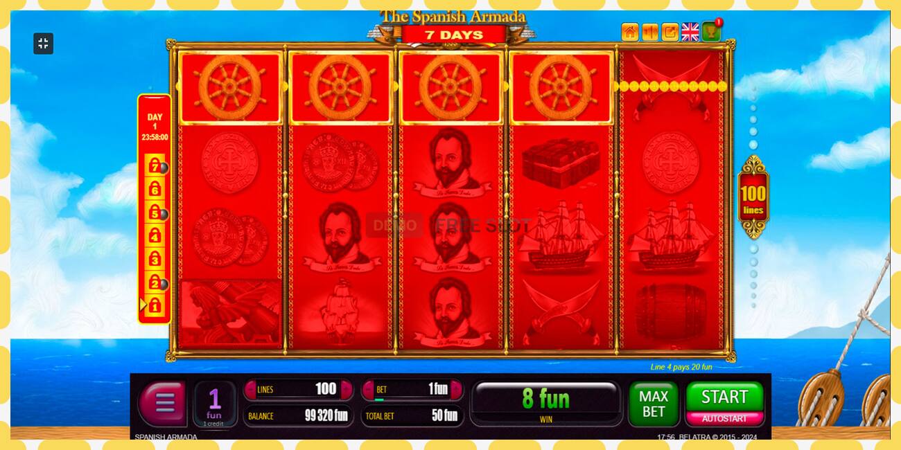 Demo slot 7 Days Spanish Armada free and without registration, picture - 1