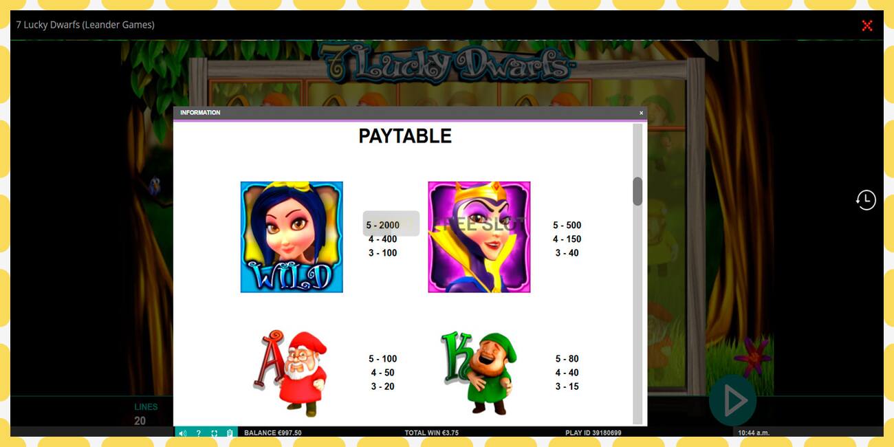 Demo slot 7 Lucky Dwarfs free and without registration, picture - 1