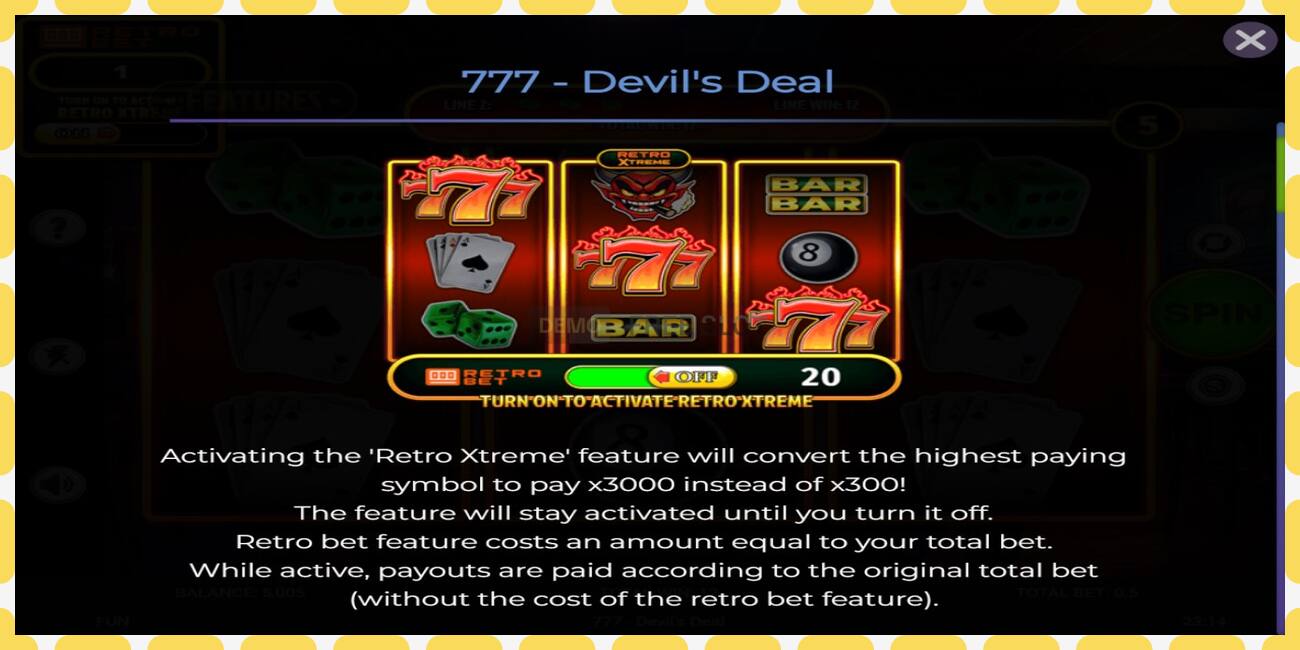 Demo slot 777 Devils Deal free and without registration, picture - 1