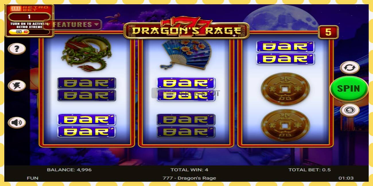 Demo slot 777 - Dragons Rage free and without registration, picture - 1