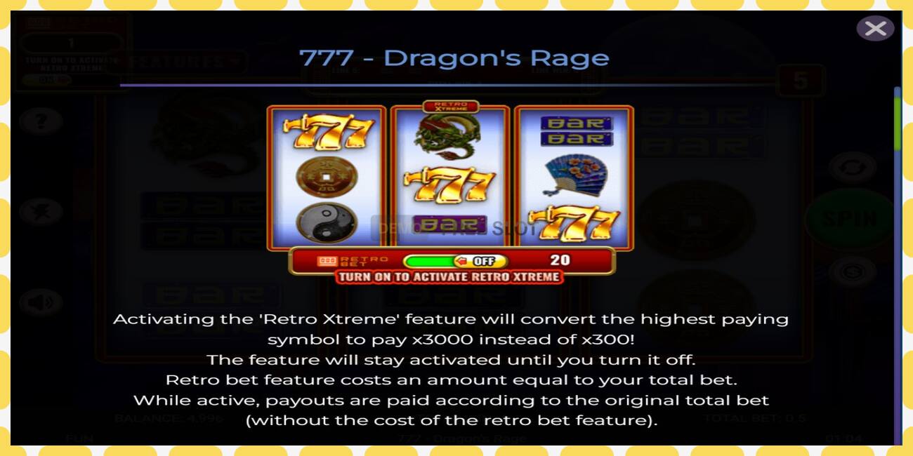 Demo slot 777 - Dragons Rage free and without registration, picture - 1