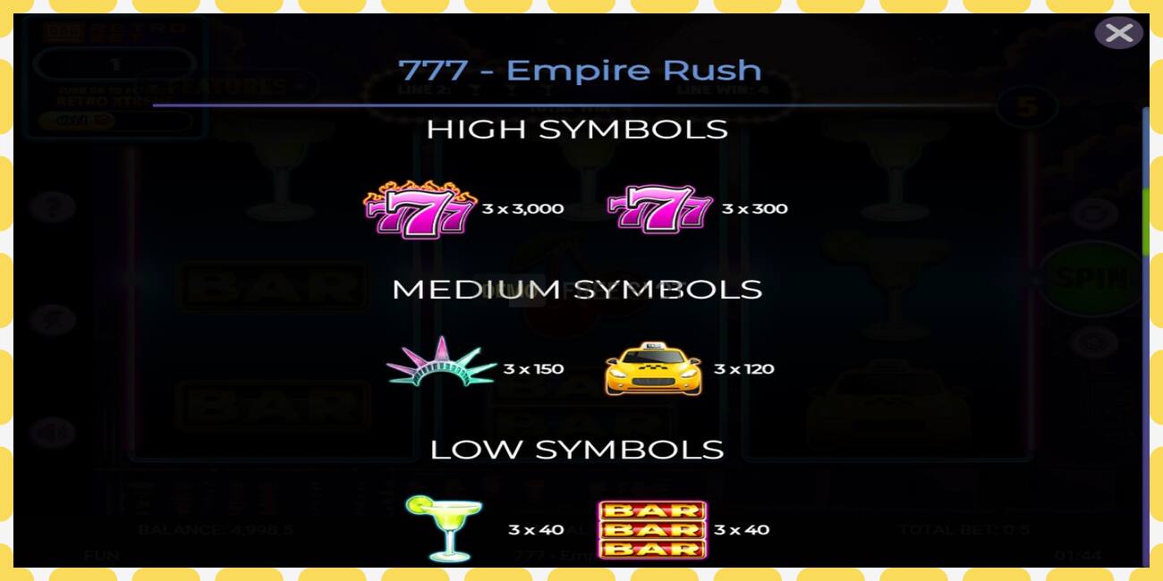 Demo slot 777 Empire Rush ingyenes és regisztráció nélkül, kép - 1