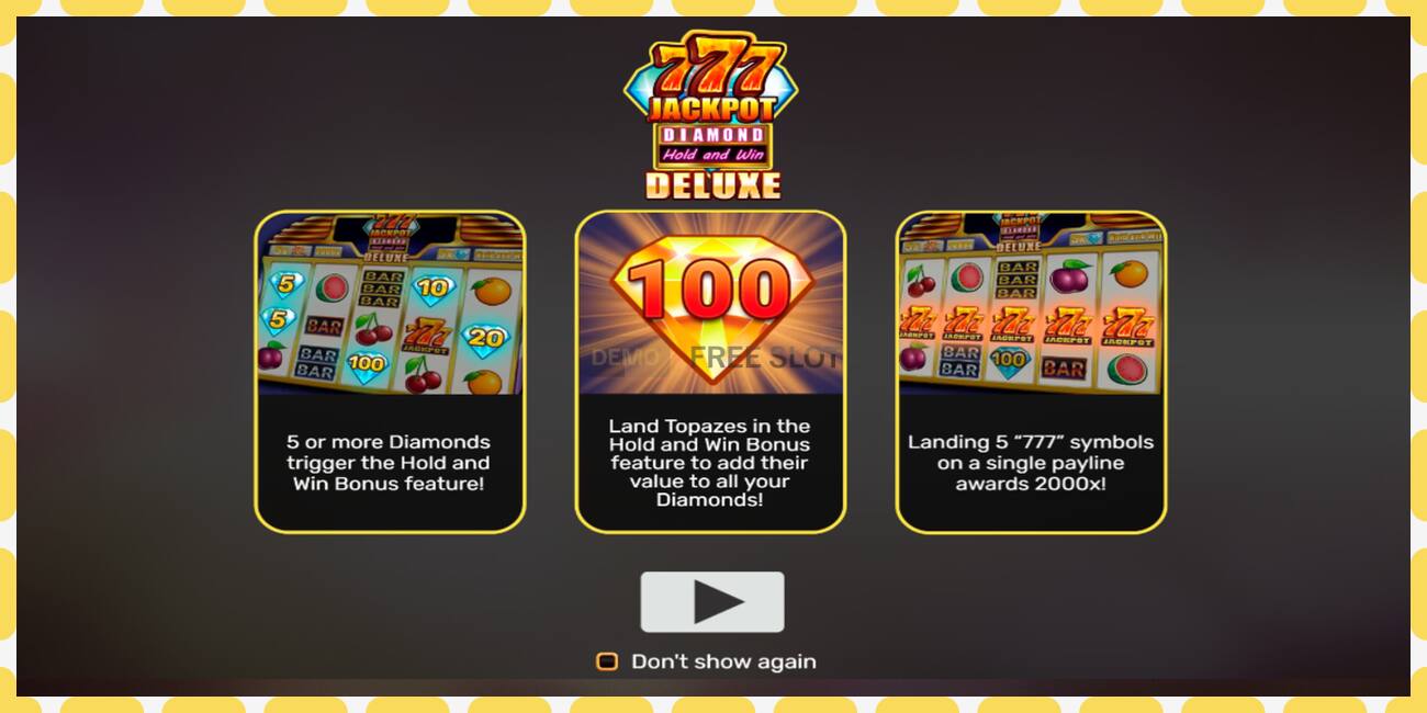 Demo rifa 777 Jackpot Diamond Hold and Win Deluxe ókeypis og án skráningar, mynd - 1