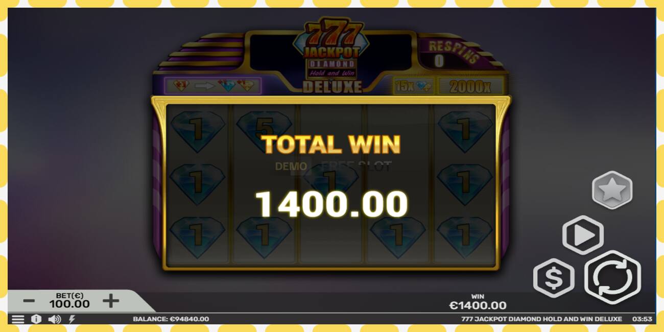 Demo rifa 777 Jackpot Diamond Hold and Win Deluxe ókeypis og án skráningar, mynd - 1