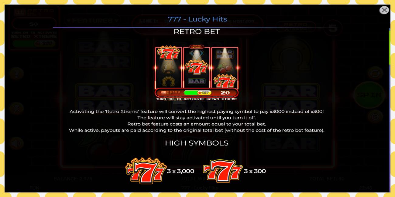 Demo slot 777 Lucky Hits free and without registration, picture - 1