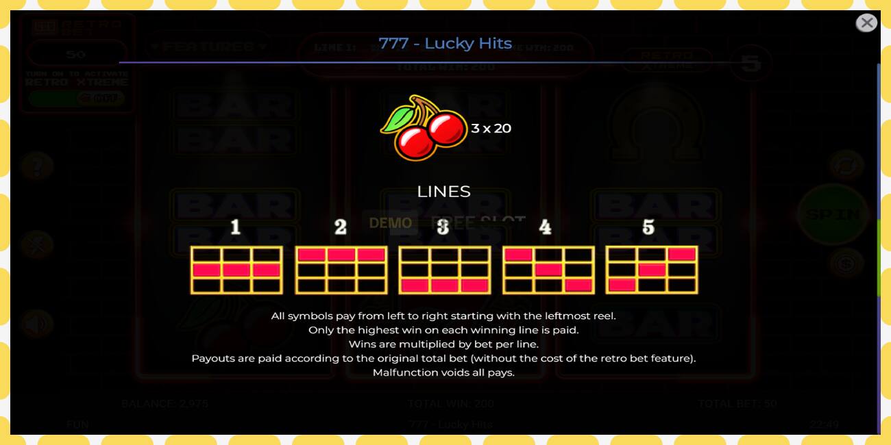 Demo slot 777 Lucky Hits free and without registration, picture - 1