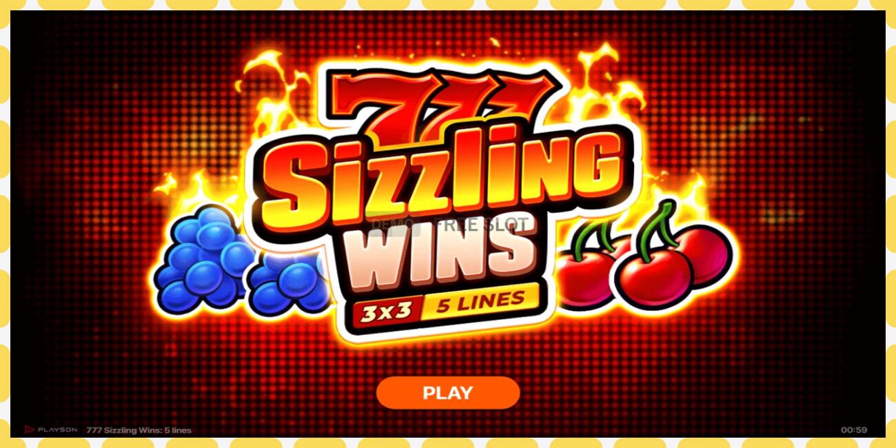 ဒီမိုအထိုင် 777 Sizzling Wins: 5 Lines အခမဲ့နှင့်မှတ်ပုံတင်ခြင်းမရှိဘဲ, ပုံ - ၁