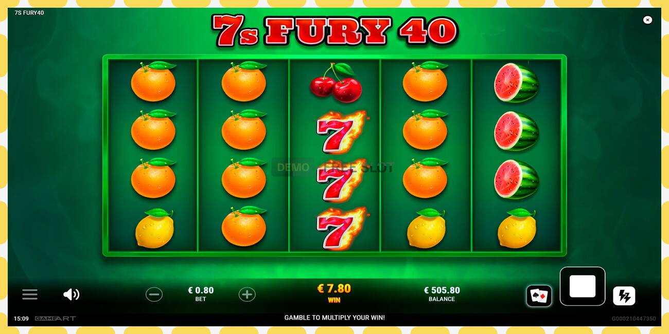 Demo-spor 7s Fury 40 gratis og uten registrering, bilde - 1