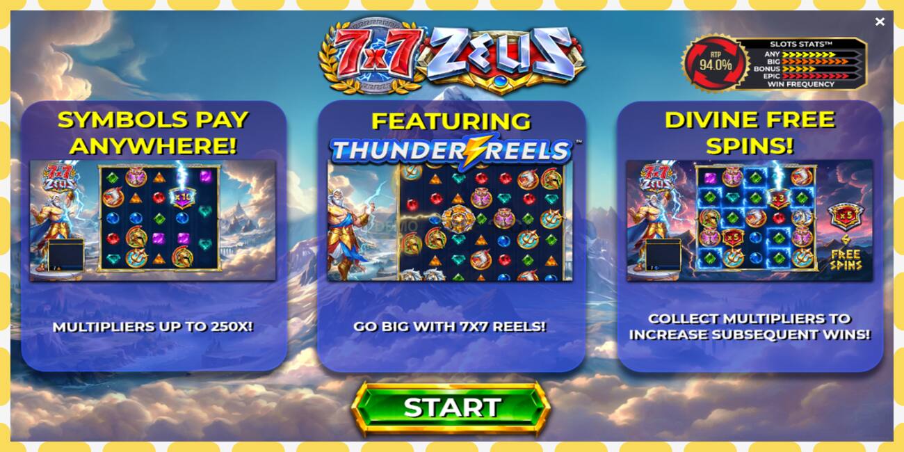 Demo slot 7x7 Zeus free and without registration, picture - 1