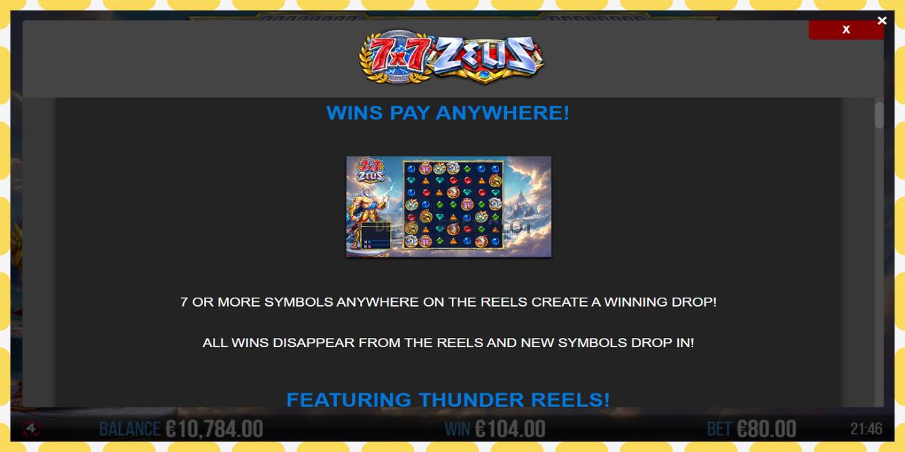 Demo slot 7x7 Zeus free and without registration, picture - 1