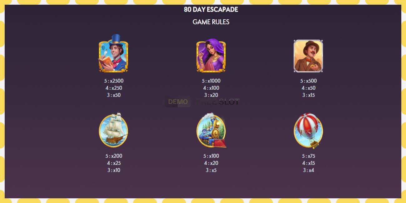 Demo slot 80 Day Escapade free and without registration, picture - 1